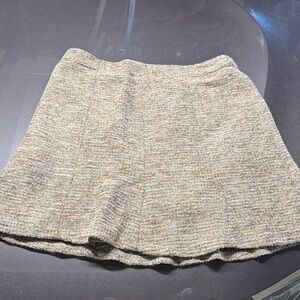 Ann Taylor Beige Tweed Mini Skirt